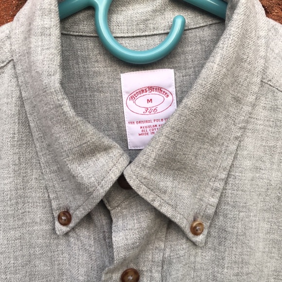 Brooks Brothers Grey Flannel Shirt - Picture 6 of 6